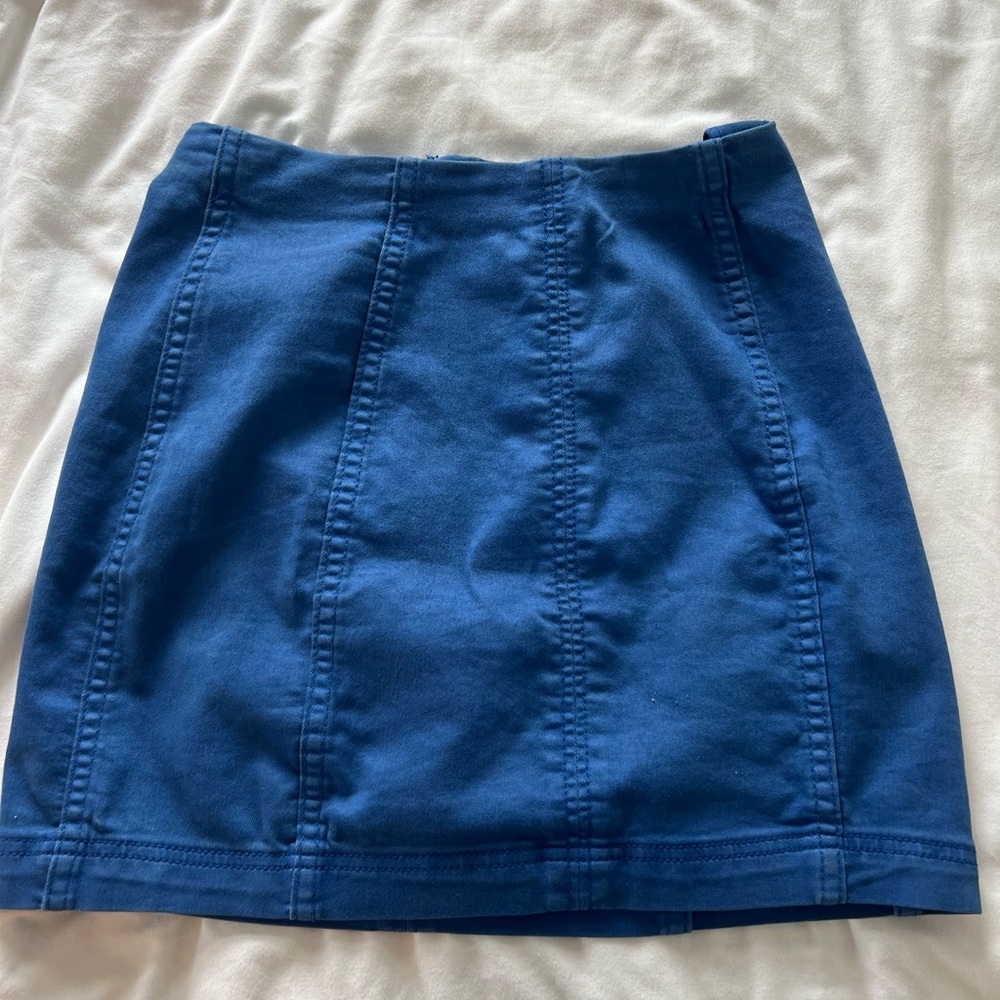 FREE PEOPLE BLUE DENIM SKIRT
